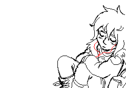 Mara listens to music through earbuds with her eyes closed.