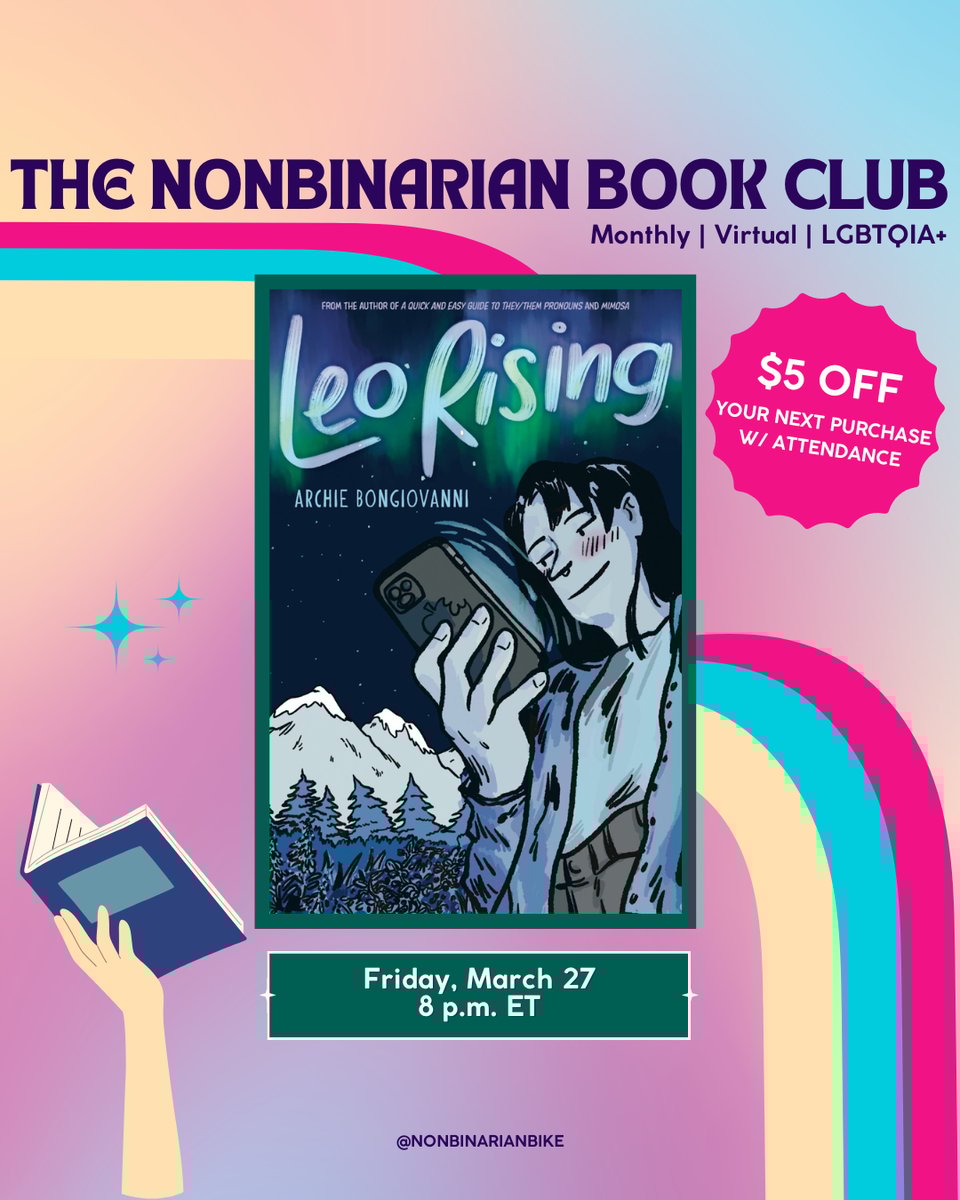 the nonbinarian book club march pick leo rising by archie bongiovanni