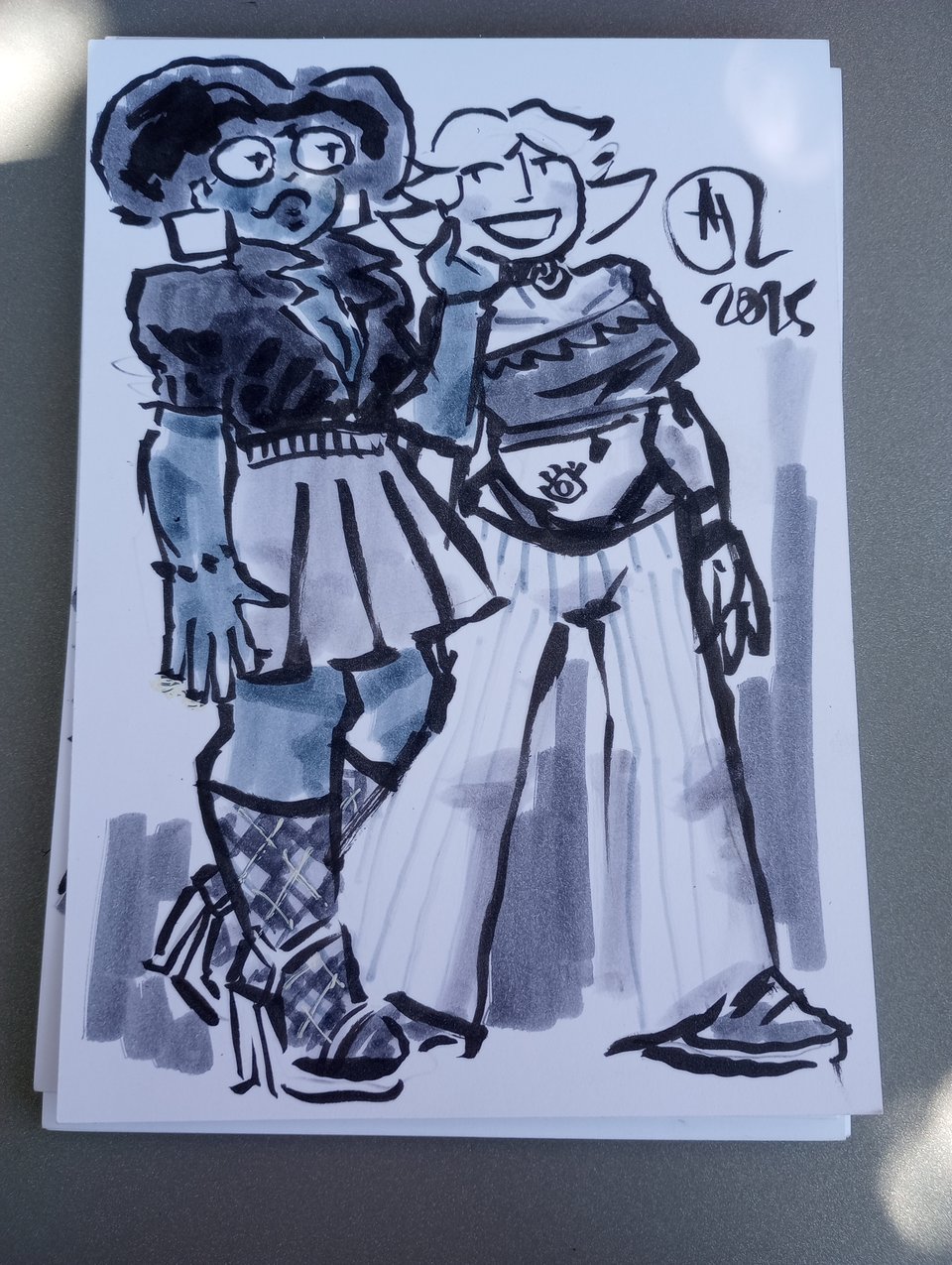 Tina and Ellie outfit drawing