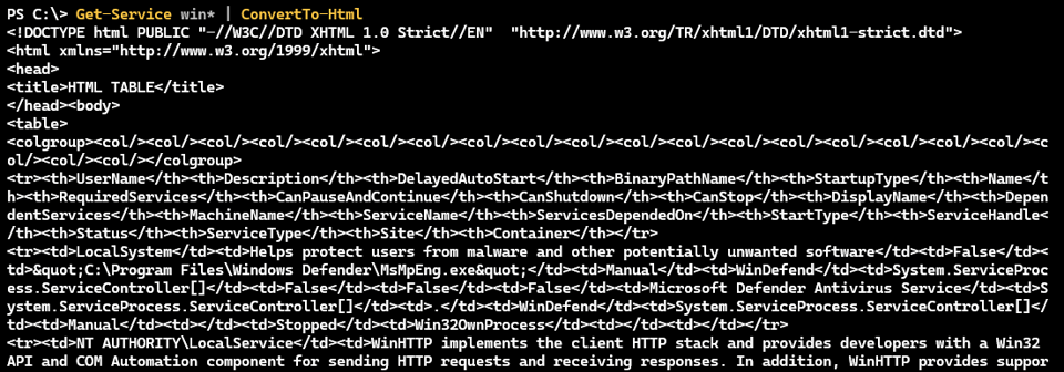 Converting to HTML