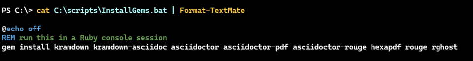 Format batch files