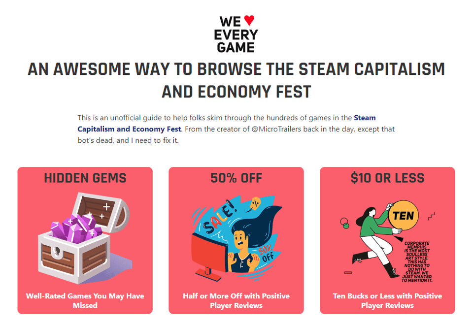 We Love Every Game Guide to Capitalism and Economy Fest