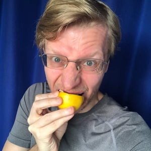 a piece of lemon in my mouth
