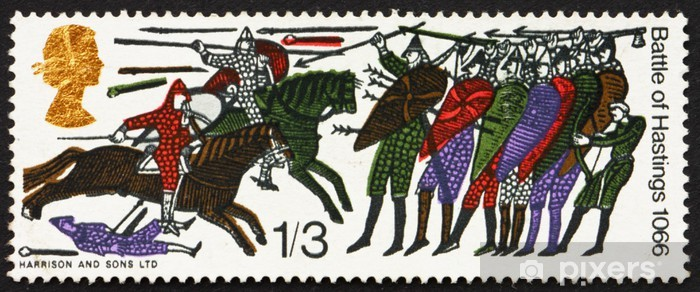 A stamp commemorating the Battle of Hastings.