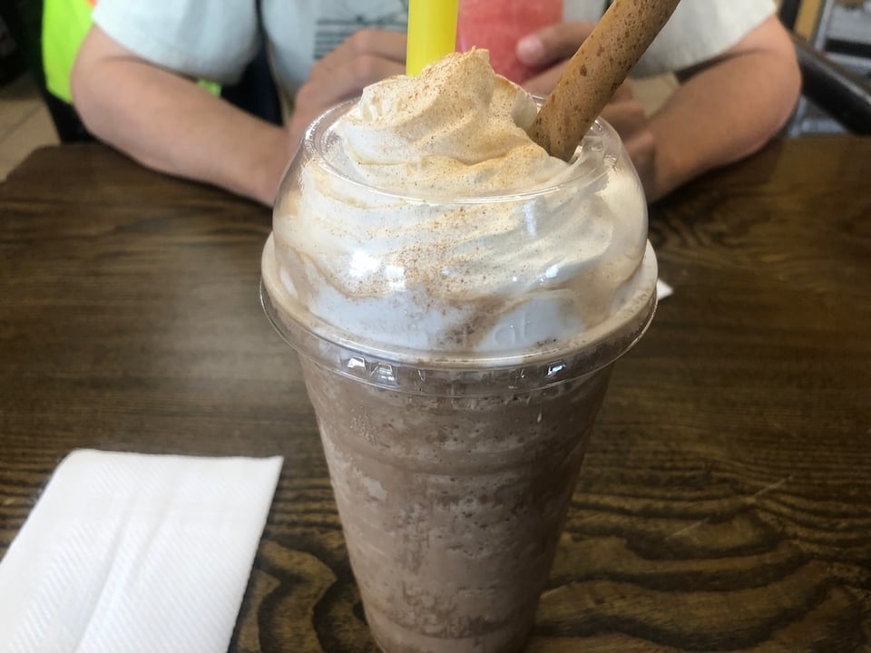 Ice blended cappuccino at Placita Cafe in downtown Los Angeles