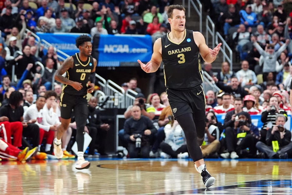 a basketball player celebrating