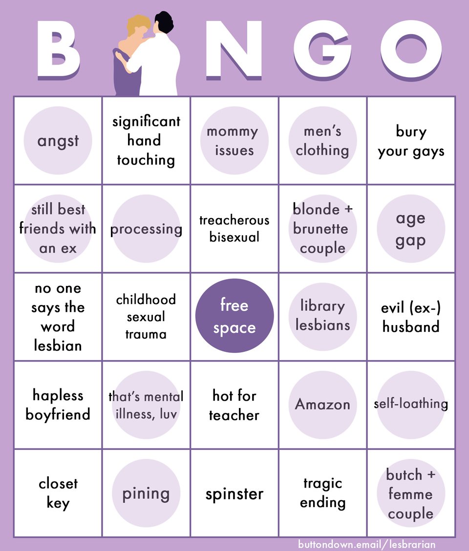lesbian classic cliché bingo for The Essential Dykes to Watch Out For