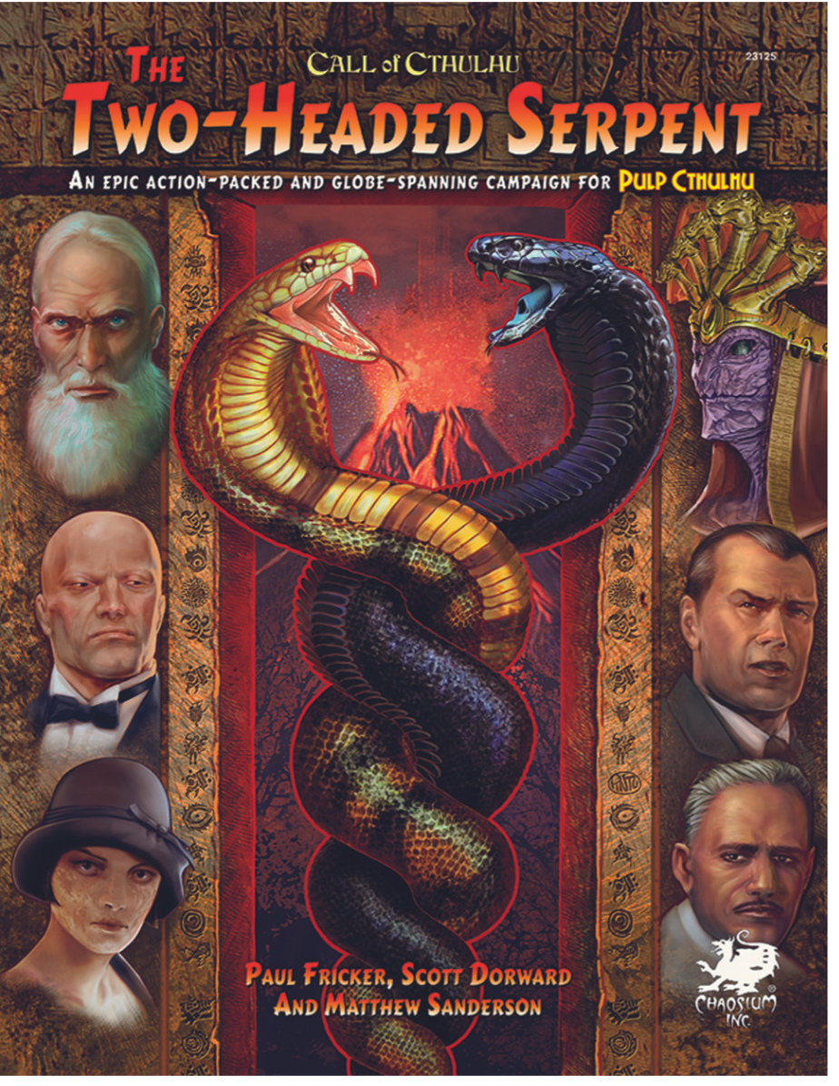 The main cast of the Two-Headed Serpent a world spanning adventure for call of cthulhu