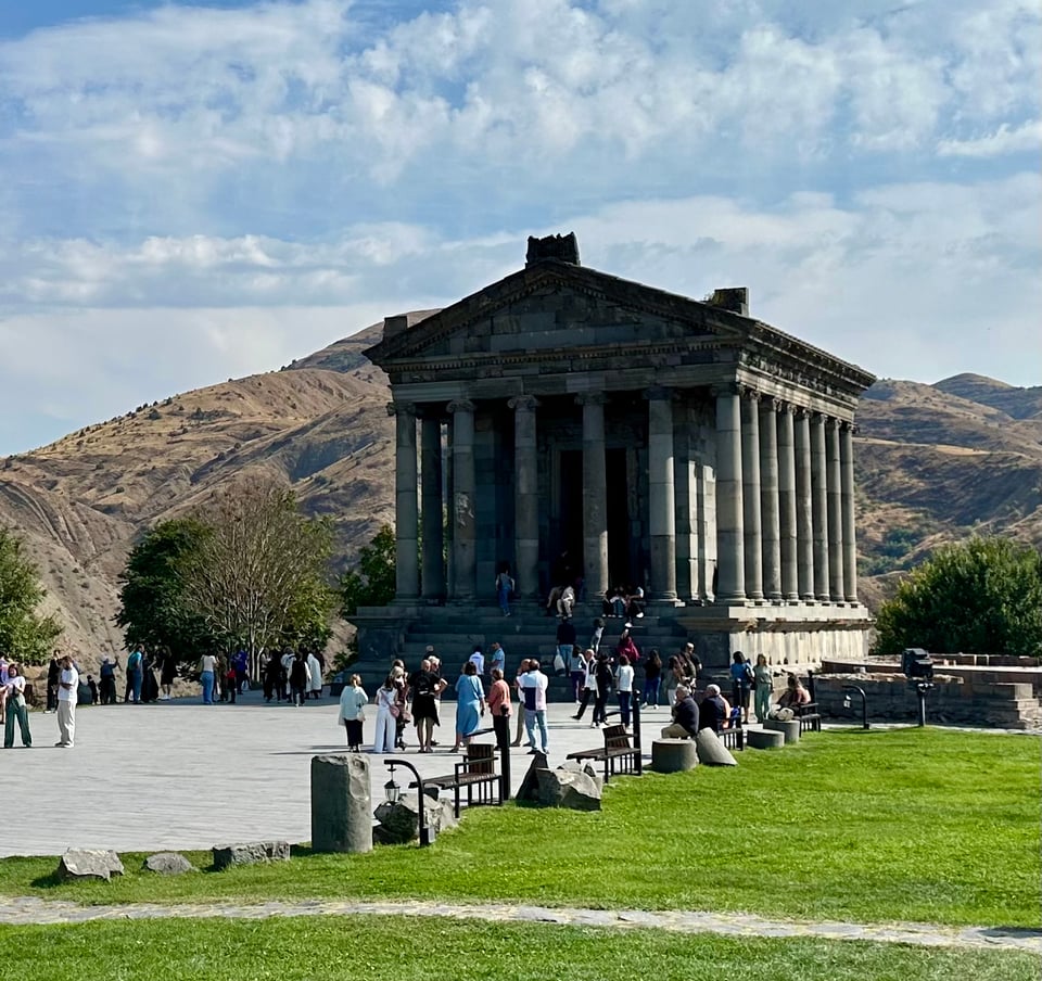 Garni temple, an ancient pagan temple in the mountains
