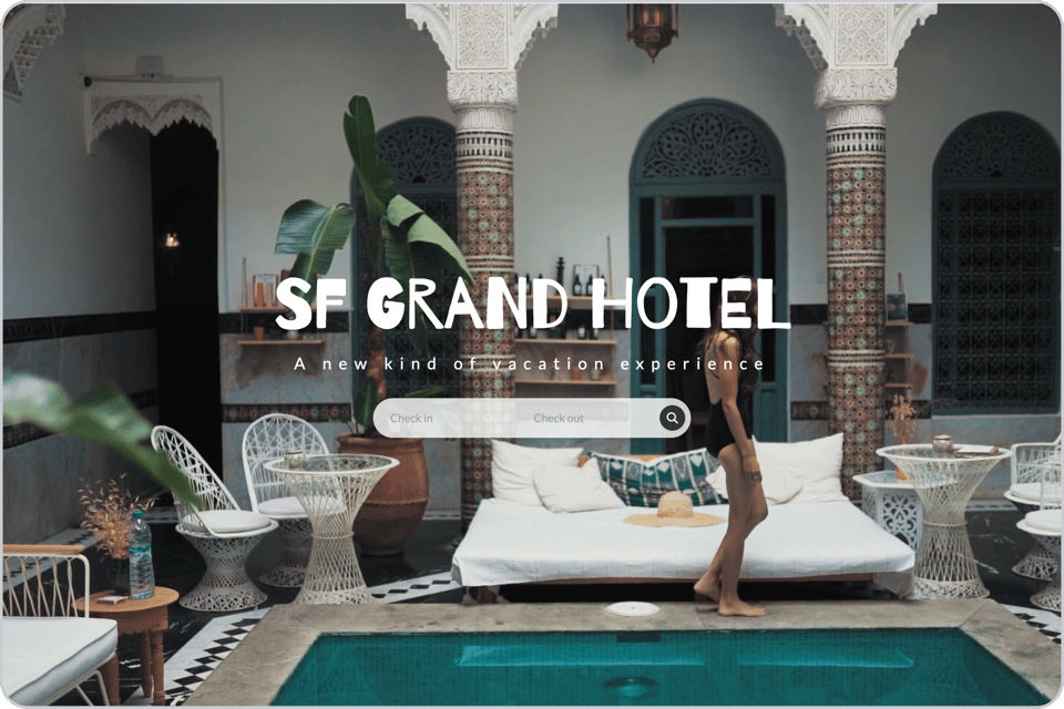 Hotel check in page