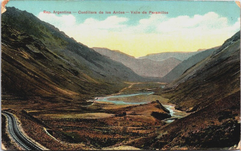 A postcard of the Cordillera de los Andes, Argentina