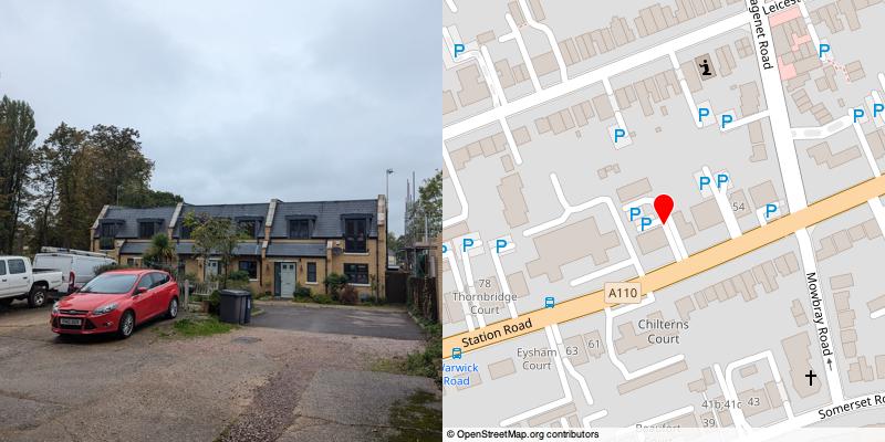 A picture and map of the mews