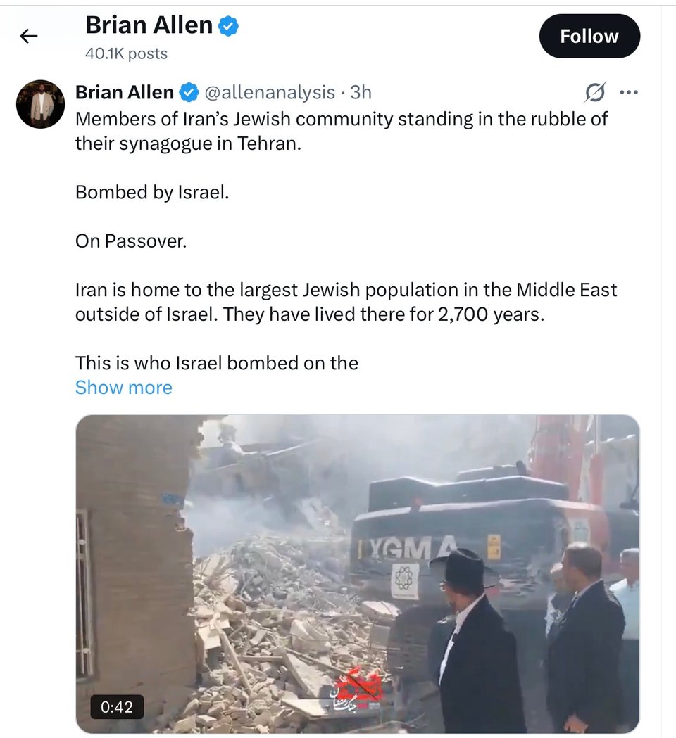 trump attacked the shul of the Iranian Jews.