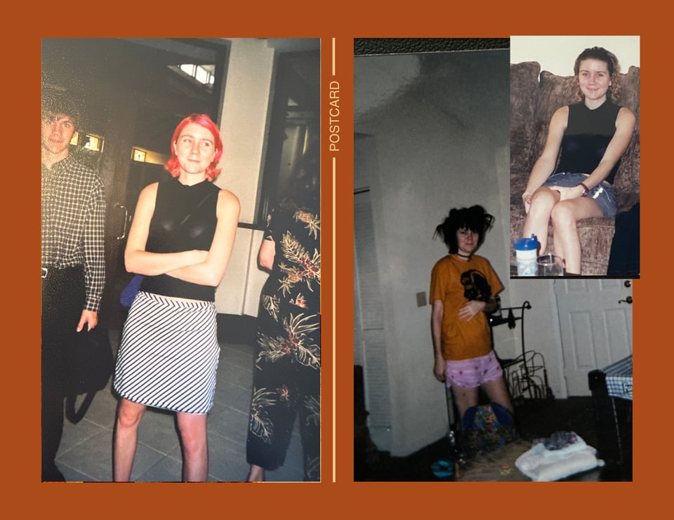 Photos of girl with pink hair and crazy black hair