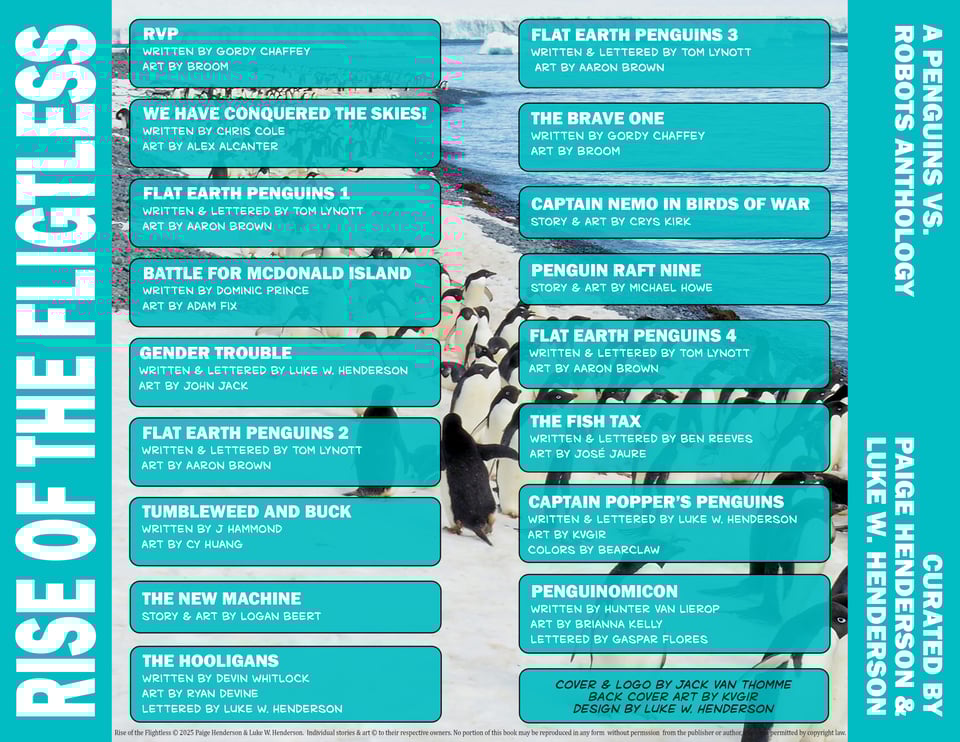 Rise of the Flightless Table of Contents Page