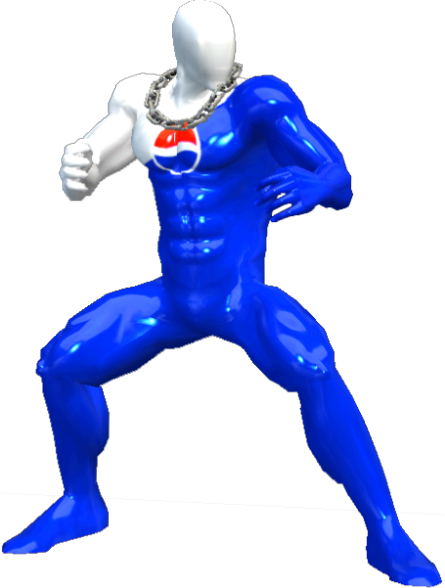 Pepsi Man, man made of pepsi