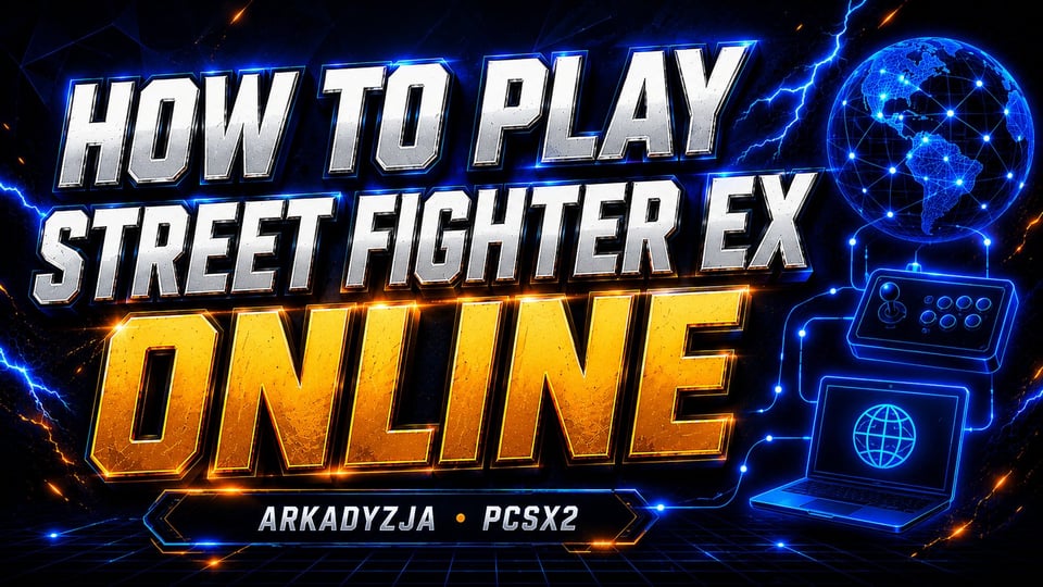 'How to play Street Fighter EX Online' graphic