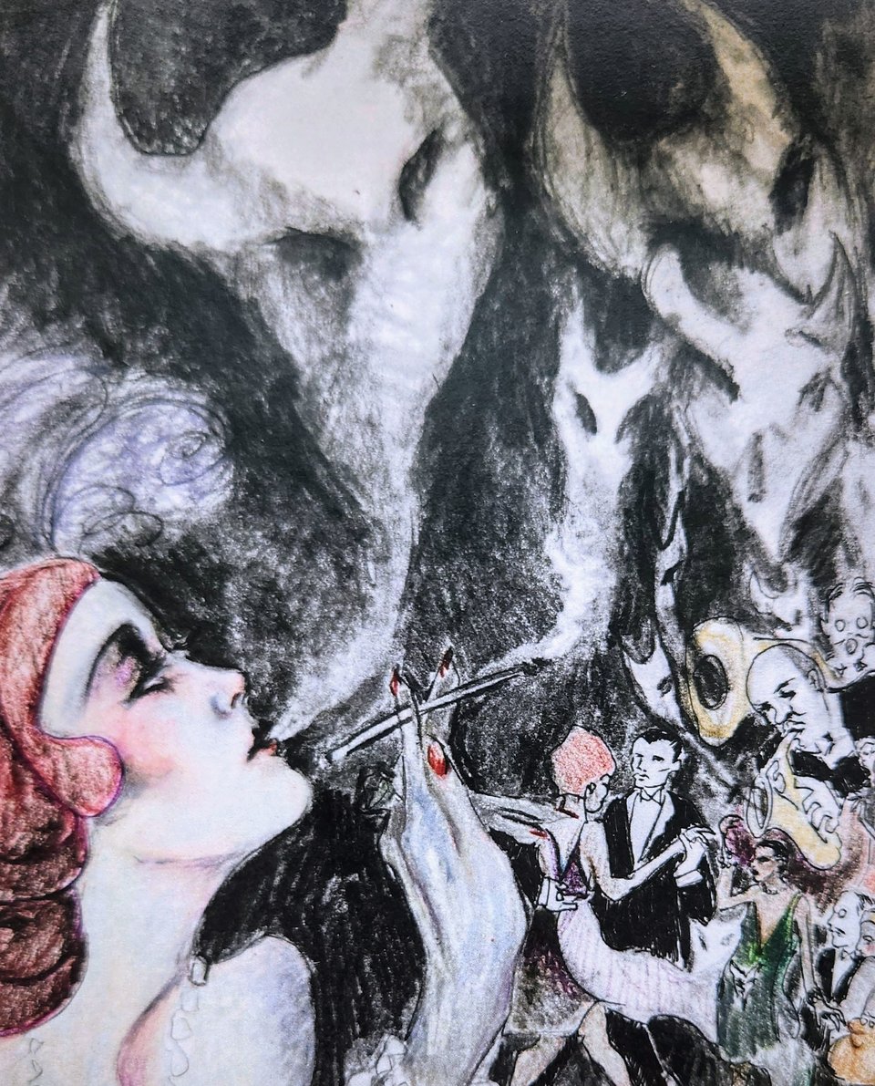 Detail of a pen and ink drawing for the Weimar-inspired "Tiergarten"