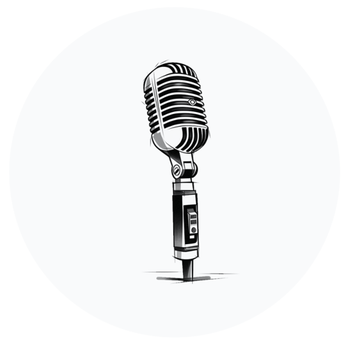 studio microphone, minimal, cute, thick edge, line draft, black and white ink sketch, no background --style raw