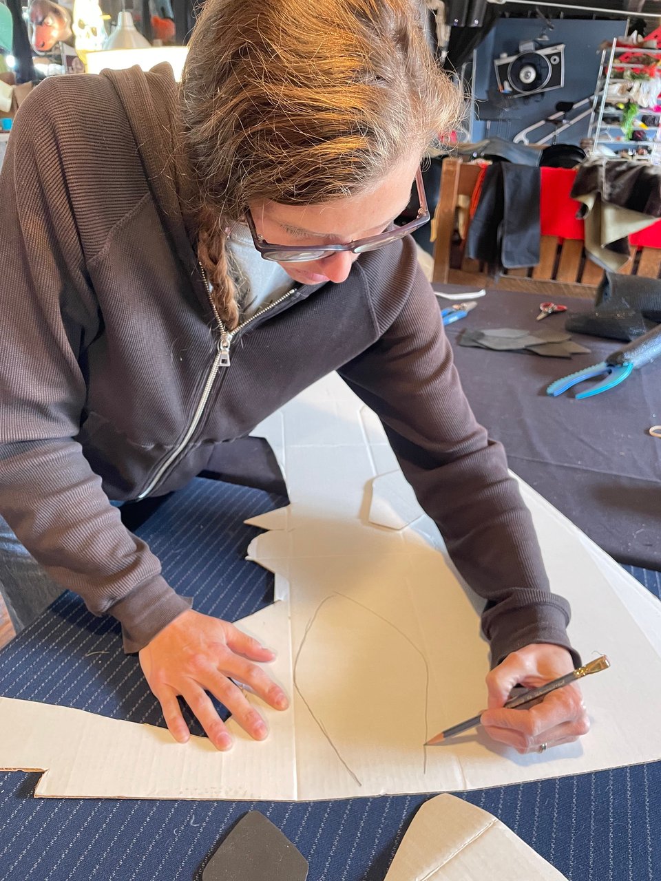 Wisp preps a stencil