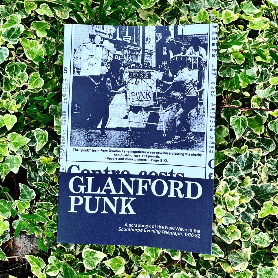 Cover of GLANFORD PUNK zine in the leaves
