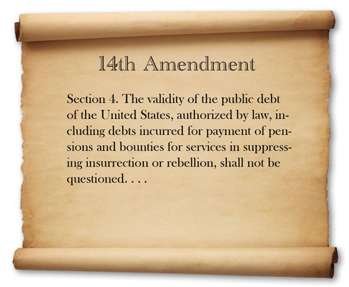 The President has the right to raise the debt limit. 14th Amendment
