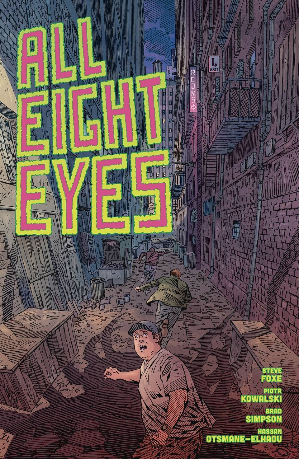 All Eight Eyes Trade Paperback Cover Art by Piotr Kowalski & Brad Simpson