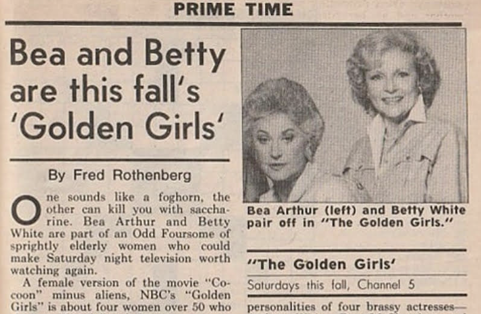 “The Golden Girls” and the death of regularity
