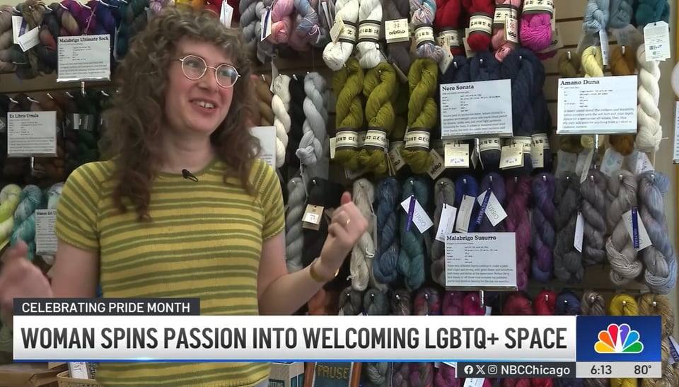 hannah on nbc with caption "woman spins passion into welcoming lgbtq+ space"