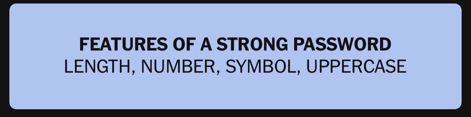 NY Times Connections puzzle answer that falsely claims a strong password relies on length, numbers, symbols, and uppercase characters