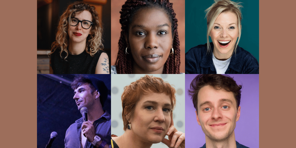 Headshots of the six ensemble players.
