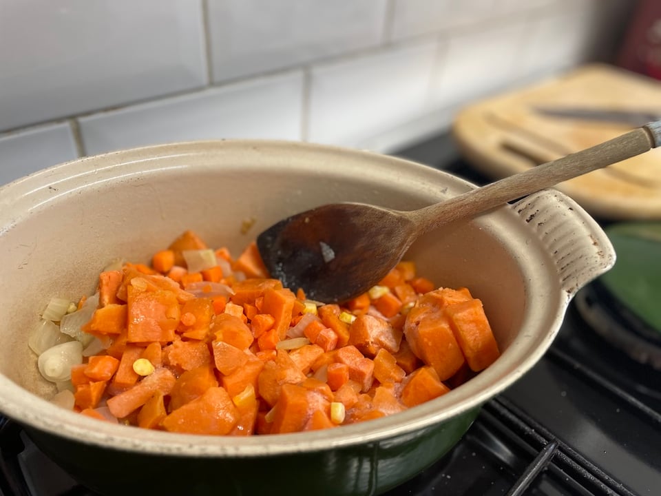 A pot of sweet potato