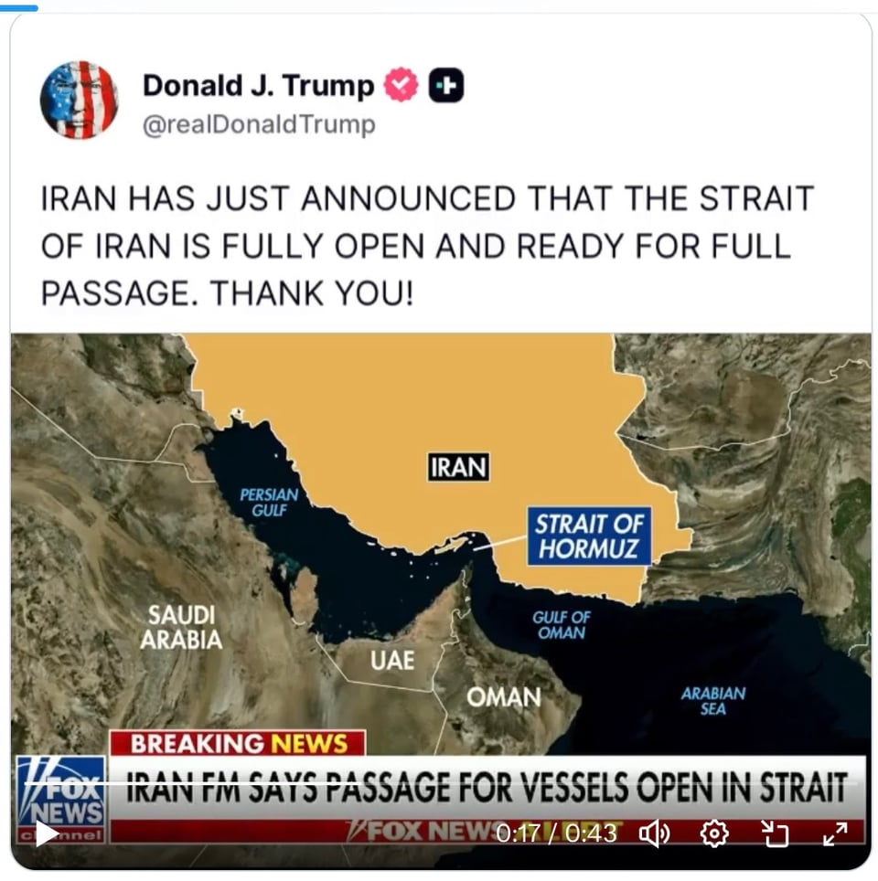 Trump declared victory and end of war 