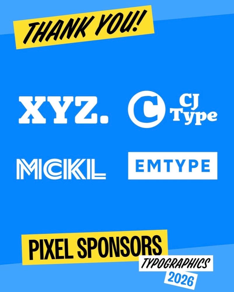 CJ Type is a proud sponsor of Typographics