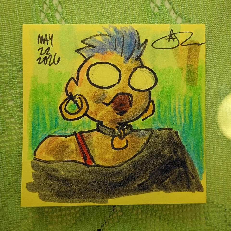 A drawing of Val from Meeting Comics