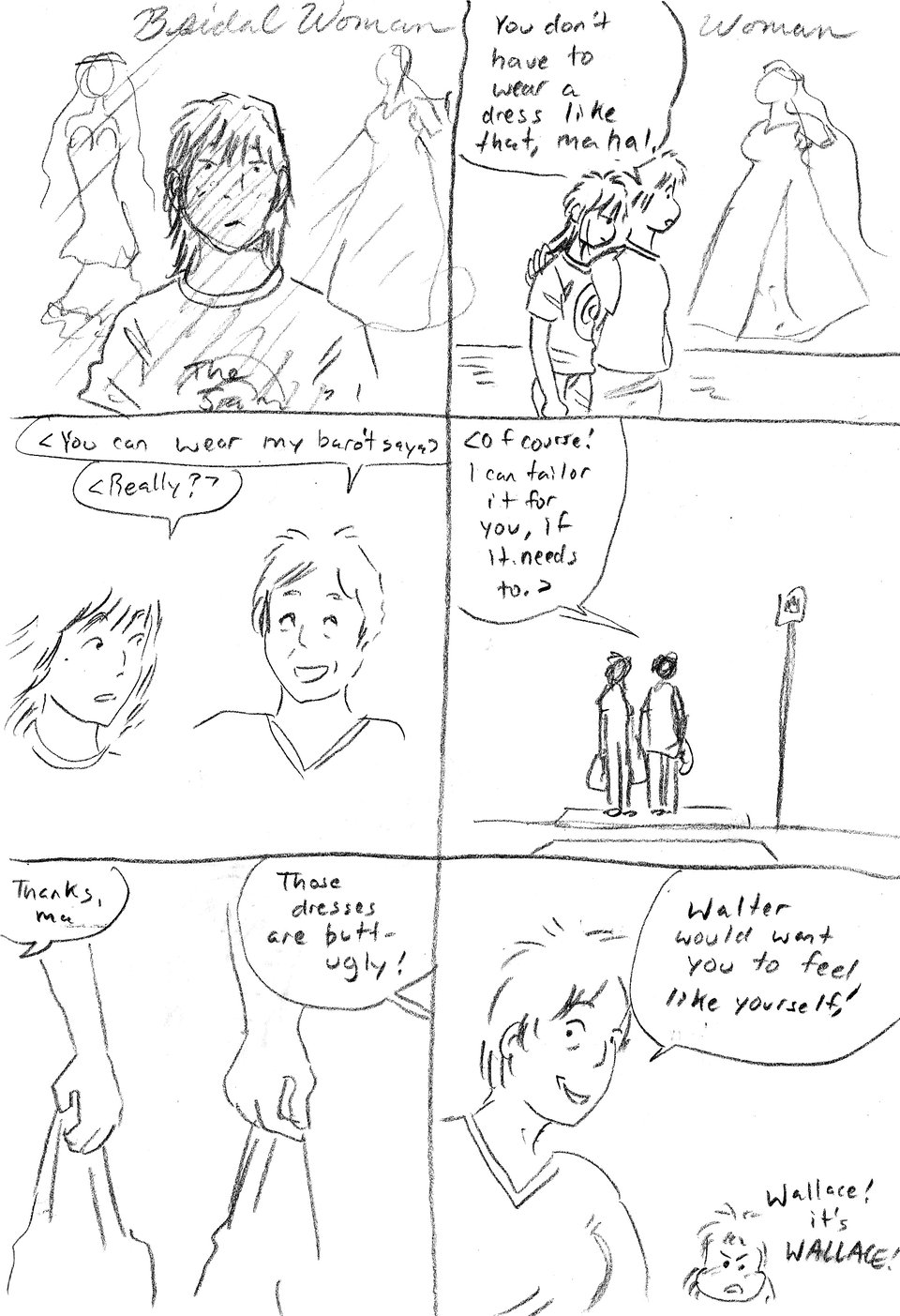 zephyr and their mom discuss what to wear to the wedding