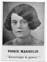 Margolin’s high school senior yearbook picture from 1925. She was offered a scholarship to Tulane University when she was 16.