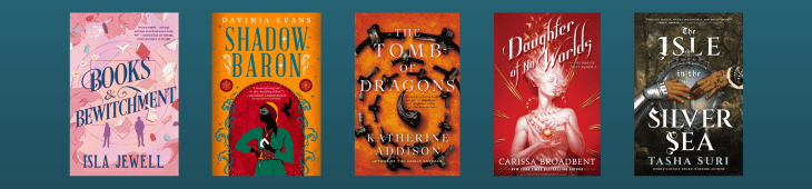 Book covers for the second five of the books listed above, set against a teal gradiant background.