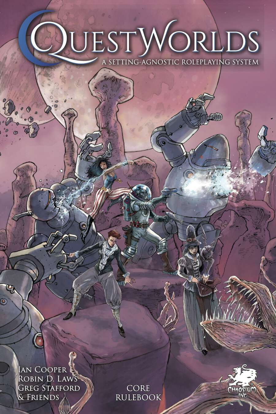 various different genres of RPG characters take on all manner of challenges in Questworlds
