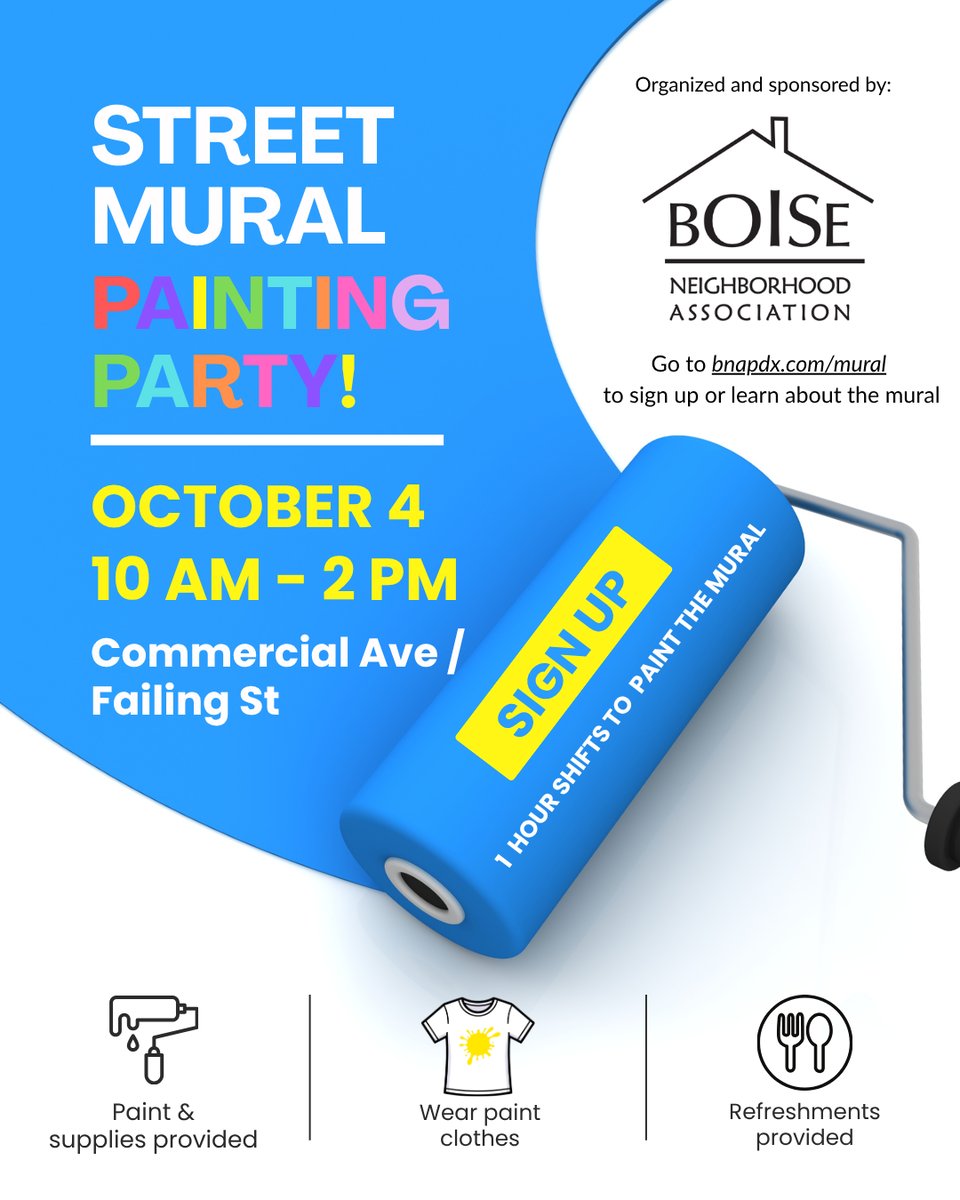 Street Mural Painting Party Oct 4