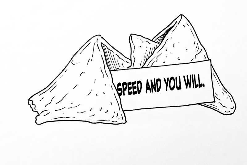 drawing of fortune cookie