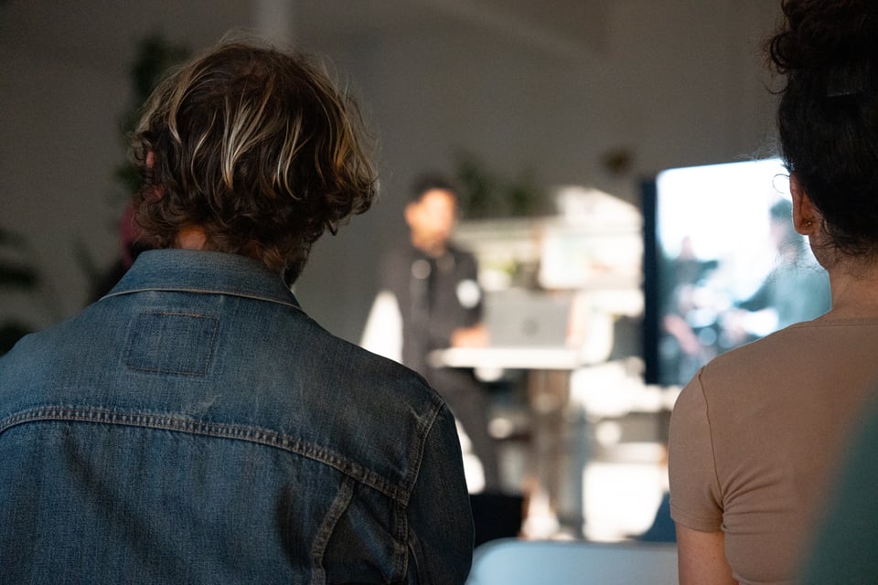 Someone named Justin watching someone else named Justin.