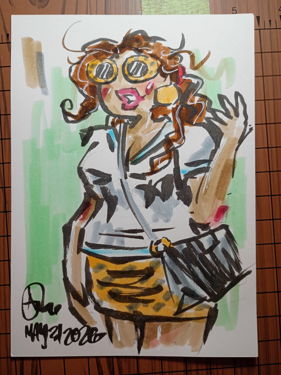 A drawing of Val from Meeting Comics