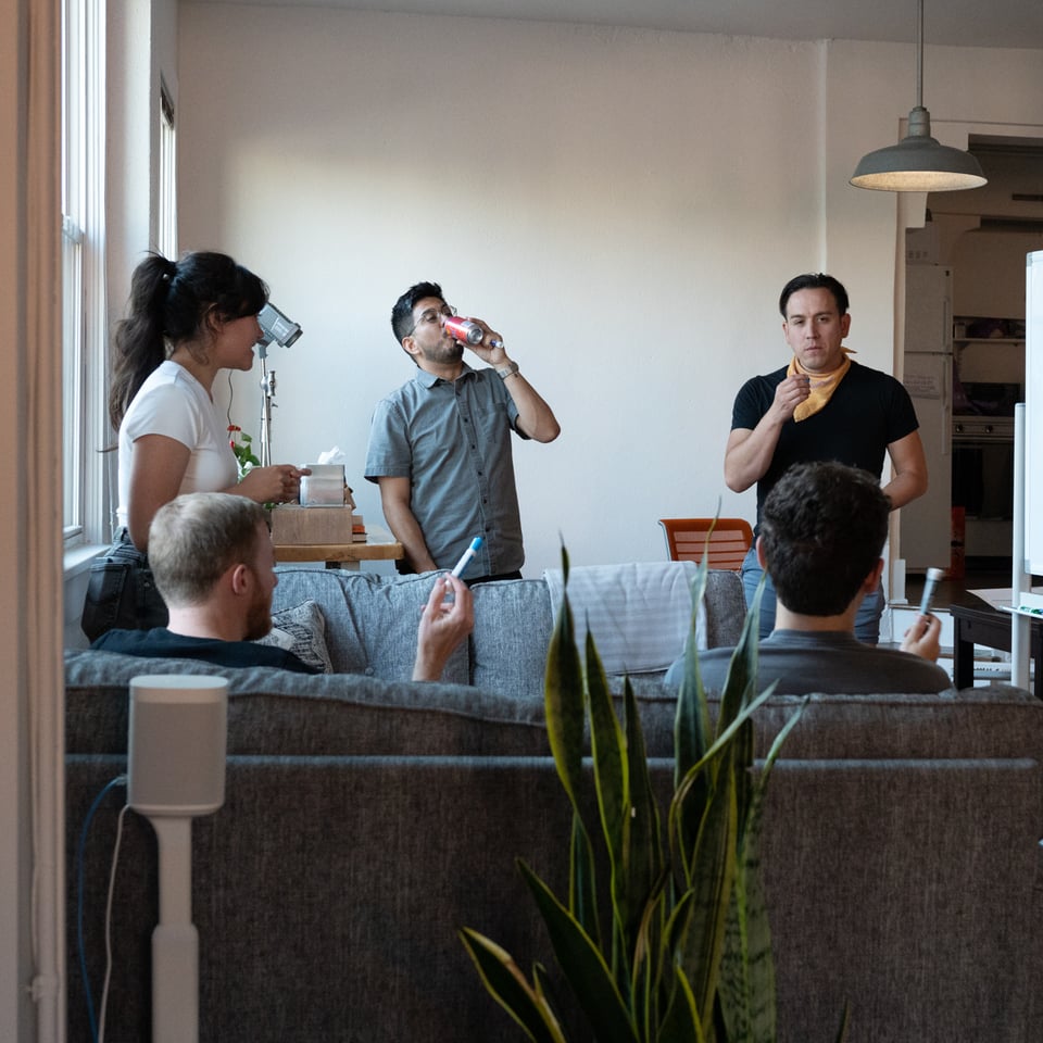 A small group talking about stuff.