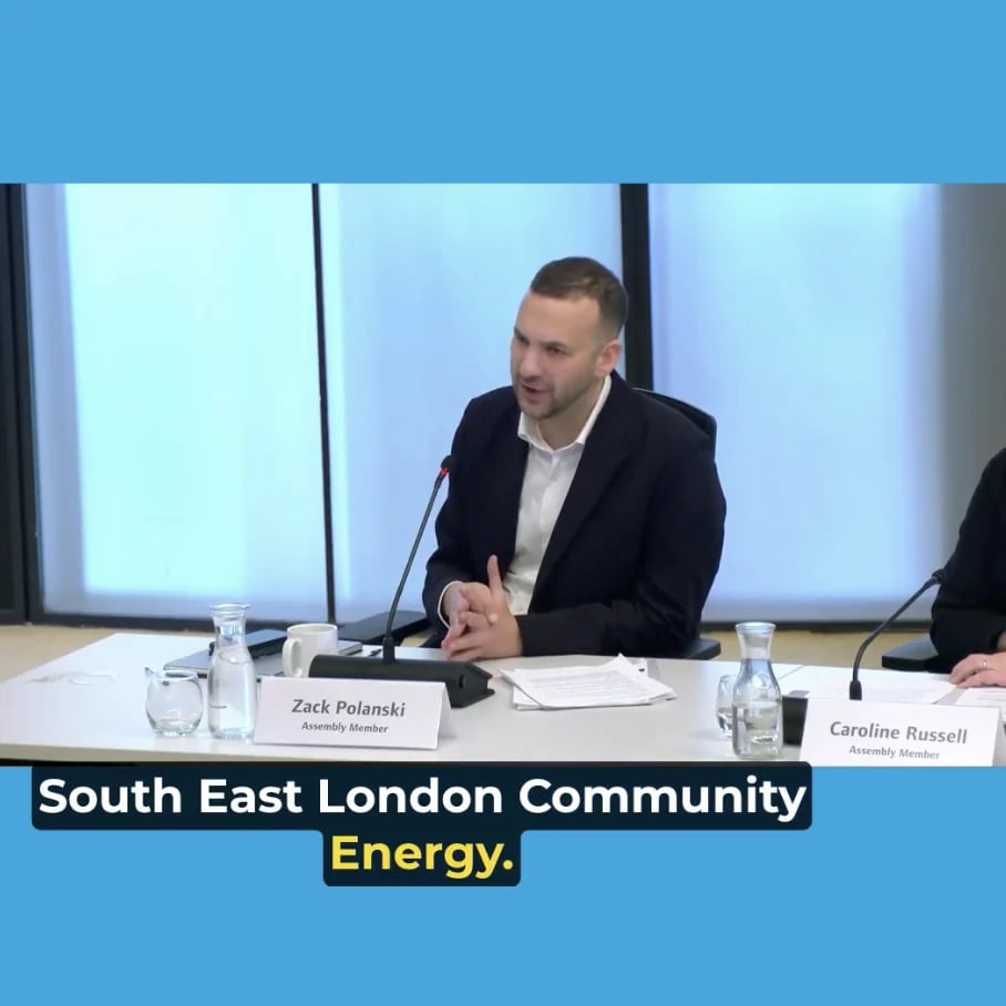 Zack Polanski advocating for Selce and in-person energy advice