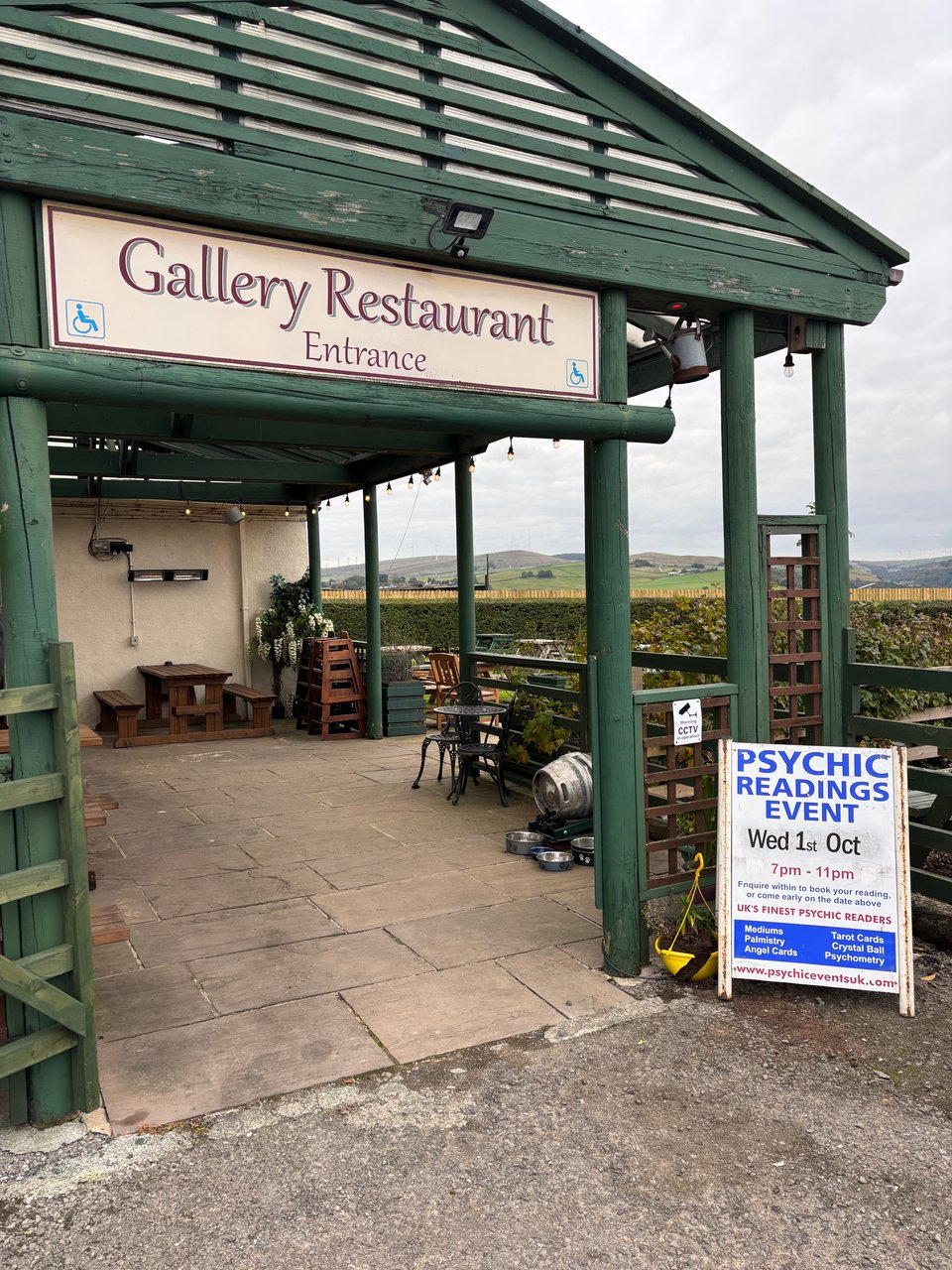 Psychic readings at the country pub.