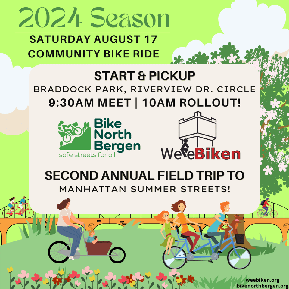 a poster for a community bike ride