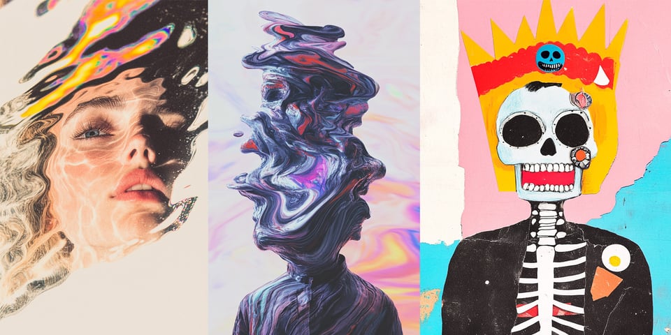 Three images I created in Midjourney