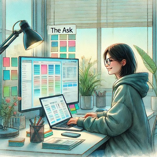 Young woman typing an email