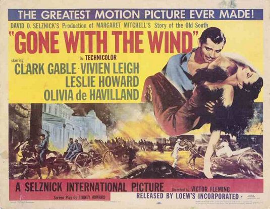 Poster for "Gone With the Wind."